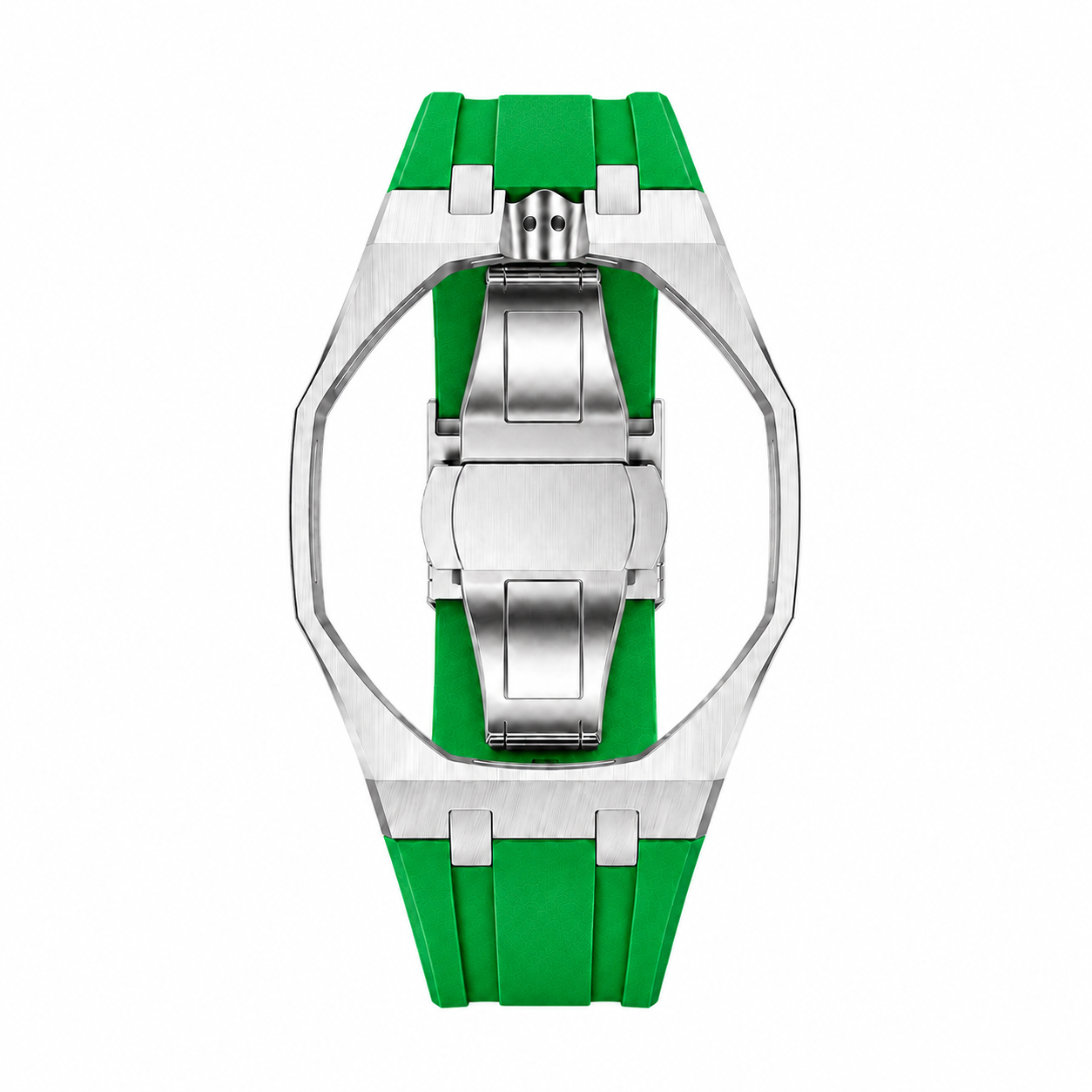 Green Steel Silicone Bracelet