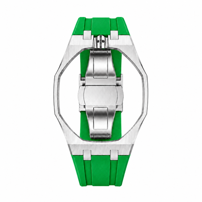 Green Steel Silicone Bracelet