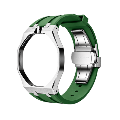 Green Steel Silicone Bracelet