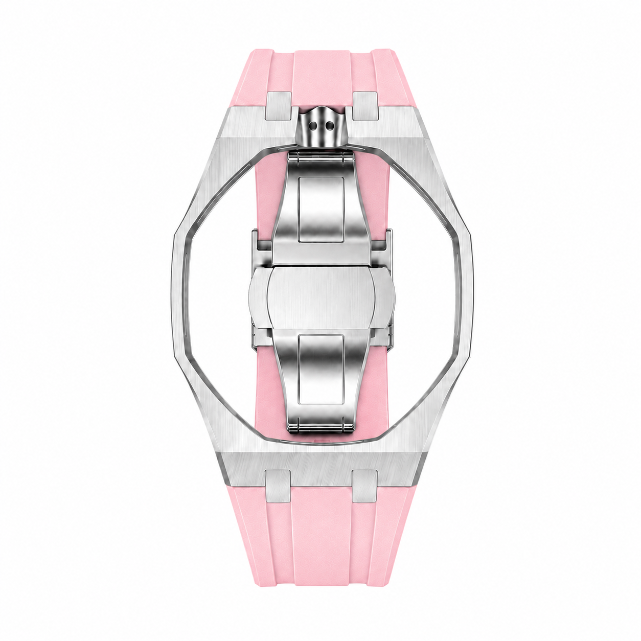 Light Pink Steel Silicone Bracelet