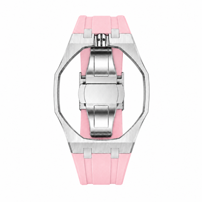 Light Pink Steel Silicone Bracelet