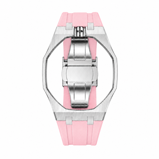 Light Pink Steel Silicone Bracelet