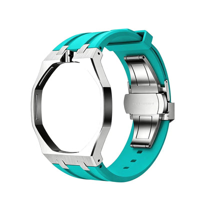 Turquoise Steel Silicone Bracelet