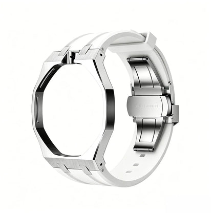 White Steel Silicone Bracelet