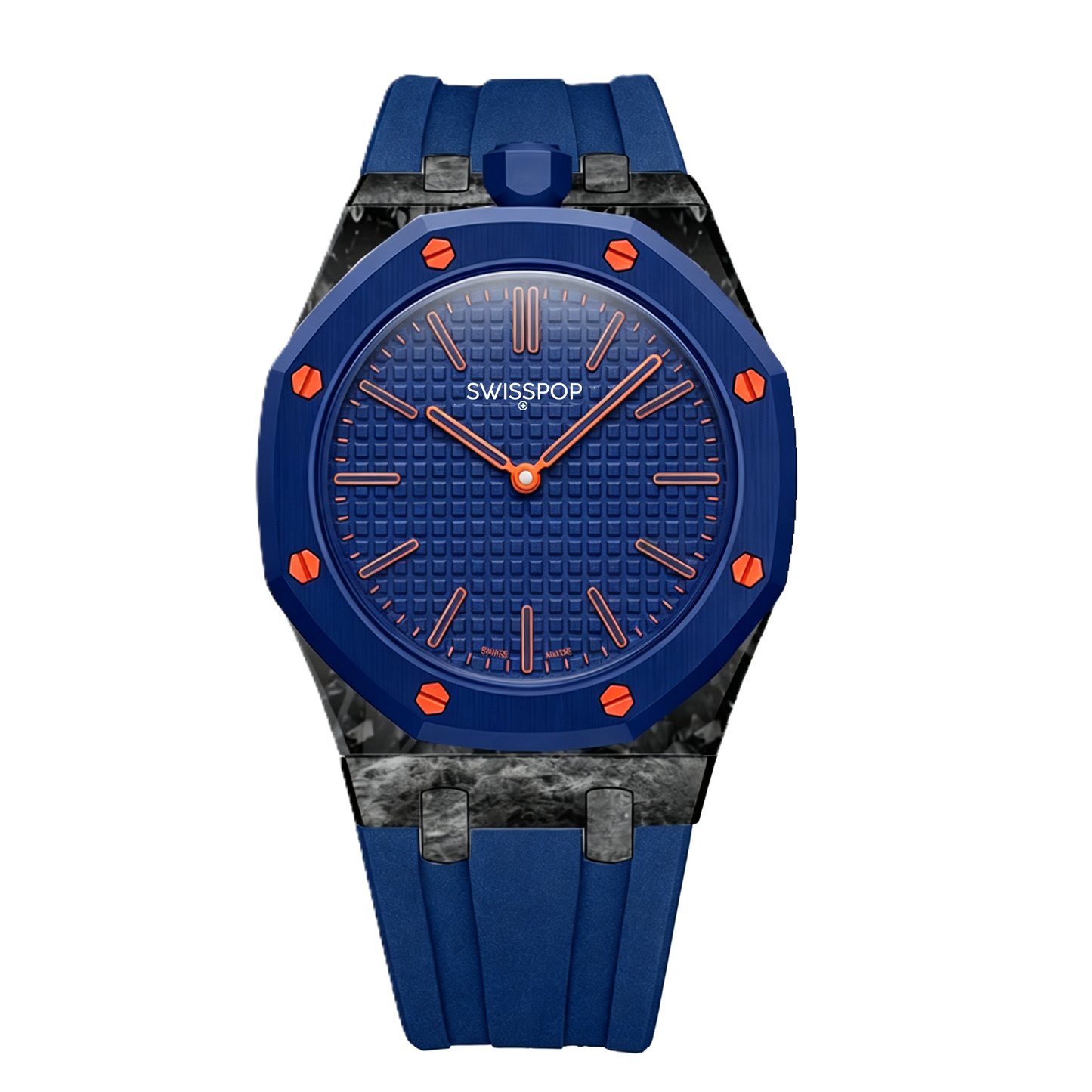 Blue Carbon Silicone Bracelet
