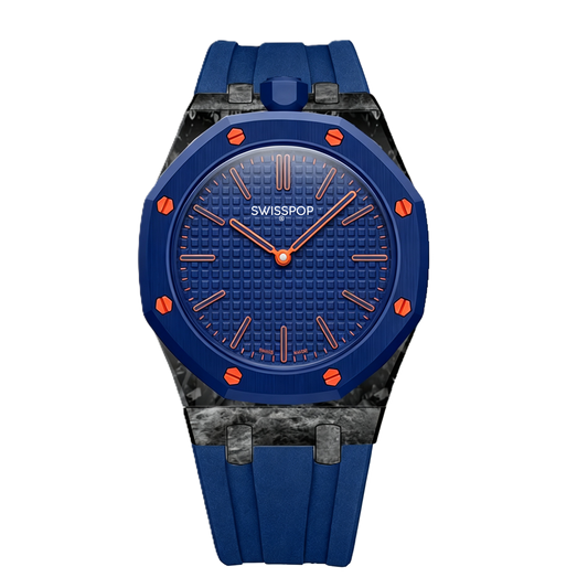 Blue Carbon Silicone Bracelet