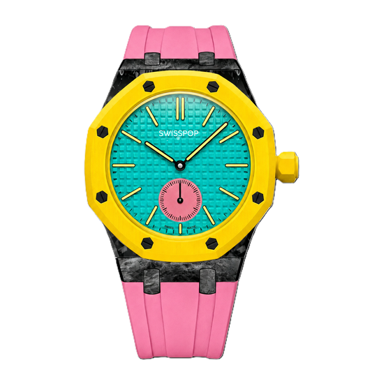 Pink Carbon Silicone Bracelet
