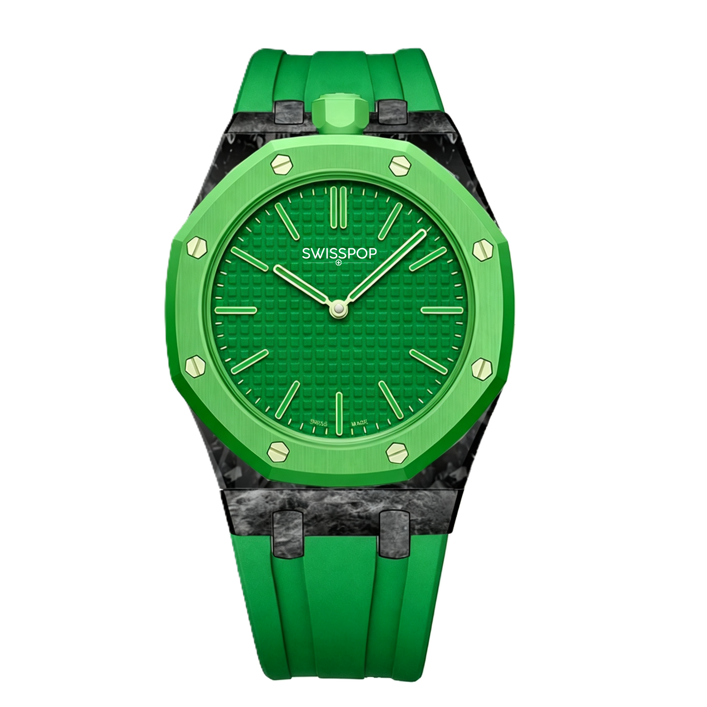 Green Carbon Silicone Bracelet