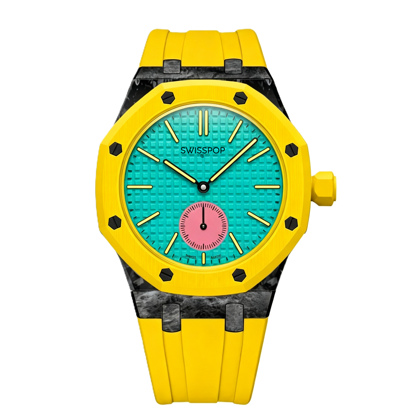 Yellow Carbon Silicone Bracelet